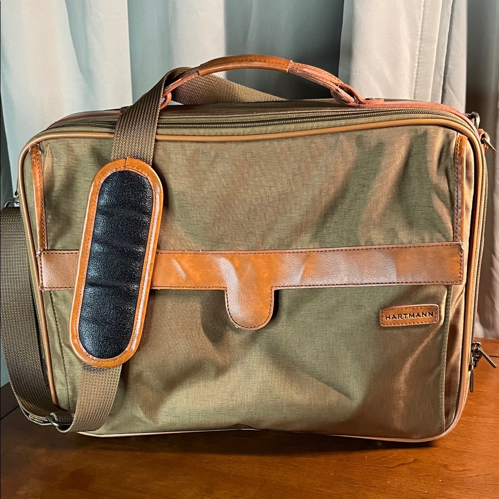 Hartmann Olive and Tan Men's Messenger Bag